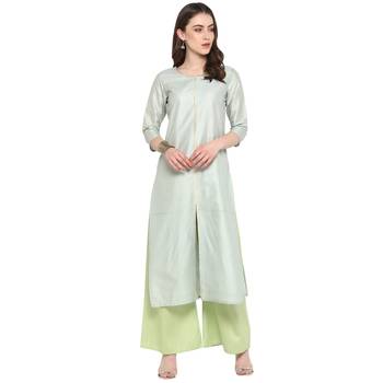 Light-blue printed art silk salwar 2