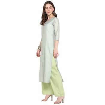 Light-blue printed art silk salwar 4