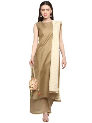 Brown printed chanderi salwar 2