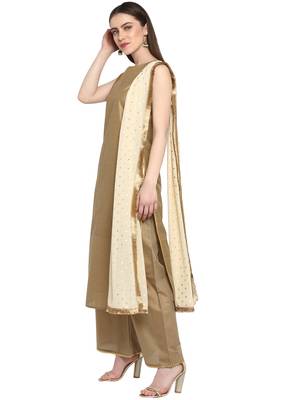 Brown printed chanderi salwar 4