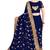 Blue embroidered net saree with blouse