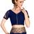 Blue embroidered net saree with blouse