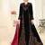 Black Embroidered Faux Georgette Islamic Style Salwar Suit Dupatta With Koti