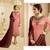Peach Embroidered Georgette Semi Stitched Salwar With Dupatta