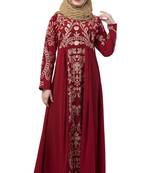 Premium Abaya With Golden Embroidery Work
