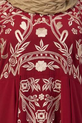 Premium Abaya With Golden Embroidery Work 3