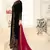 Black Embroidered Faux Georgette Islamic Style Salwar Suit Dupatta With Koti