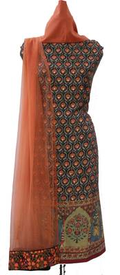 Modal Cotton Silk Print Unstitched Suit Fabric 1