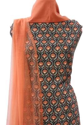 Modal Cotton Silk Print Unstitched Suit Fabric 3