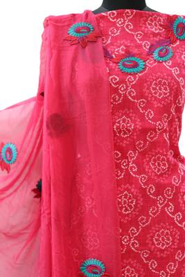 Rani Pink Print Cotton Suit Fabric 2