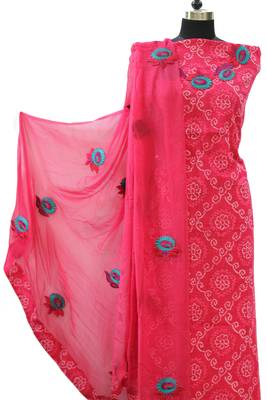 Rani Pink Print Cotton Suit Fabric 3
