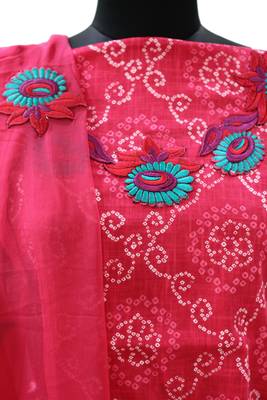 Rani Pink Print Cotton Suit Fabric 4