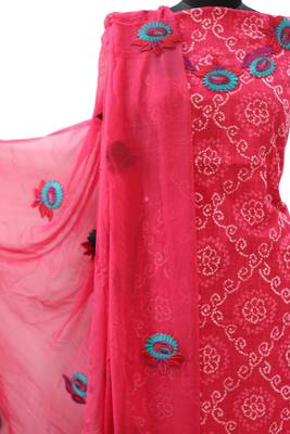 Rani Pink Print Cotton Suit Fabric 5