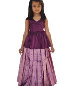 Kids Bit Top And Pink Lehenga Choli