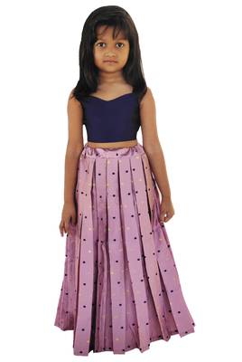 Kids Blue And Pink Lehenga Choli 1