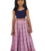 Kids Blue And Pink Lehenga Choli