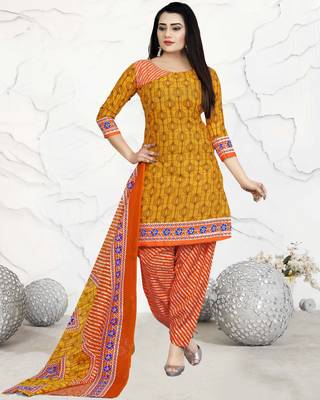 Yellow Printed Cotton Salwar 1