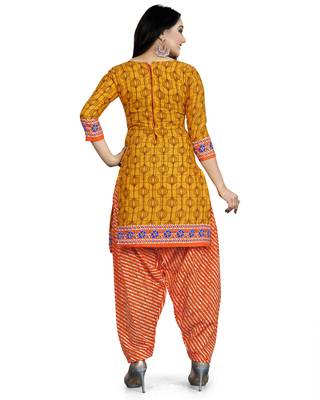 Yellow Printed Cotton Salwar 2