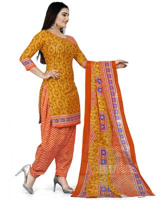 Yellow Printed Cotton Salwar 3