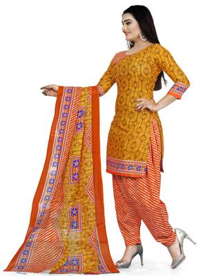 Yellow Printed Cotton Salwar 4