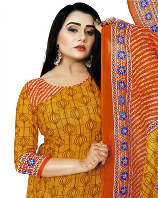 Yellow Printed Cotton Salwar 5