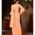 Peach Plain Georgette saree with blouse
