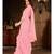 Pink Plain Georgette saree with blouse