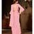 Pink Plain Georgette saree with blouse