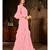 Pink Plain Georgette saree with blouse