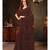 Brown Plain Georgette saree with blouse