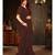 Brown Plain Georgette saree with blouse