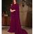 purple Plain Georgette saree with blouse