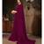 purple Plain Georgette saree with blouse