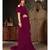 purple Plain Georgette saree with blouse