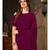 purple Plain Georgette saree with blouse