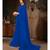 Blue Plain Georgette saree with blouse