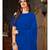 Blue Plain Georgette saree with blouse