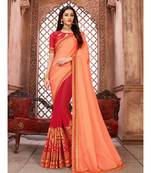 Pink Embroidered Art Silk saree with blouse