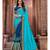 Blue Embroidered Art Silk saree with blouse