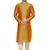 Orange Embroidered Dupion Silk Kurta Pajama