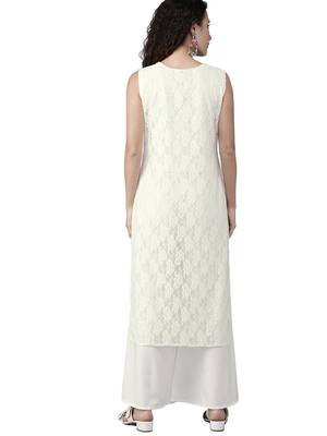 Off-white self design crepe salwar 2