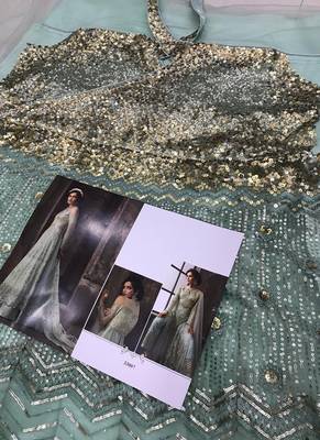 Light-Green Embroidered Net Salwar 3