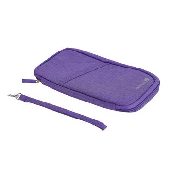 Purple Travel Wallet Document Organizer Bag, Passport Holder Bag 1 Pcs Set 3