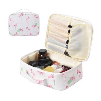White Travel Makeup Bags Cosmetic Case Organizer Portable Storage Bag 1 Pcs Set 2