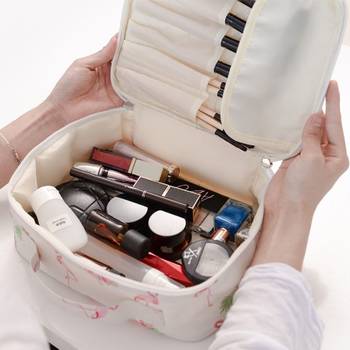 White Travel Makeup Bags Cosmetic Case Organizer Portable Storage Bag 1 Pcs Set 4