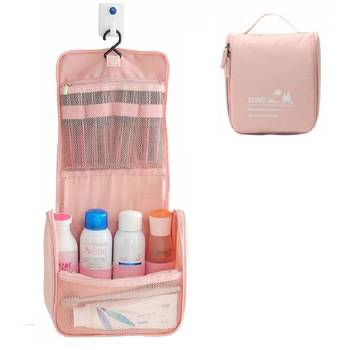 Peach Multi Functional Toiletry Bag Cosmetic Organizer Bag 1 Pcs Set 2