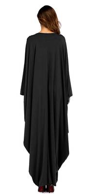 Women'S Black Color Pearl Work Abaya Burkha With Dupatta 4