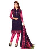 Multicolor Printed Cotton Unstitched Salwar