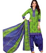 Multicolor Printed Cotton Unstitched Salwar