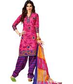 Multicolor Printed Cotton Unstitched Salwar